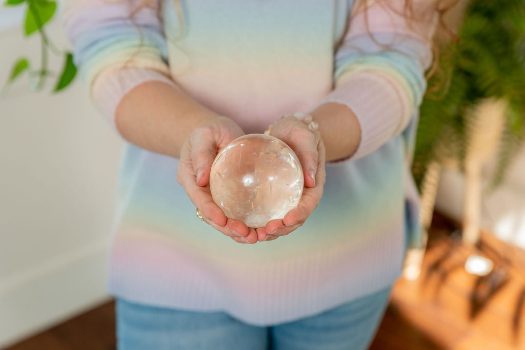 May the Quartz Be with You with crystal optical calcite sphere